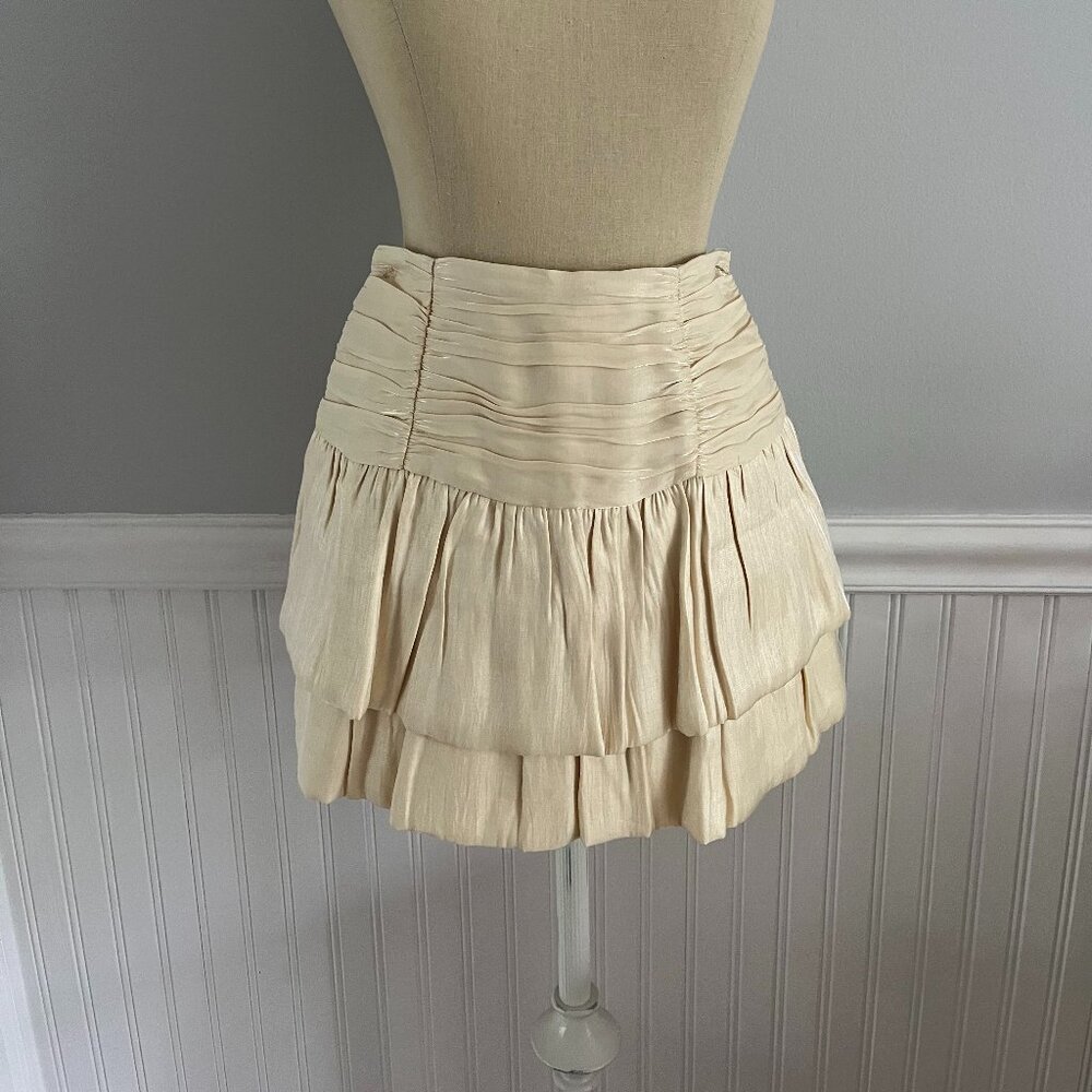 Forever 21 gold ruffle skirt